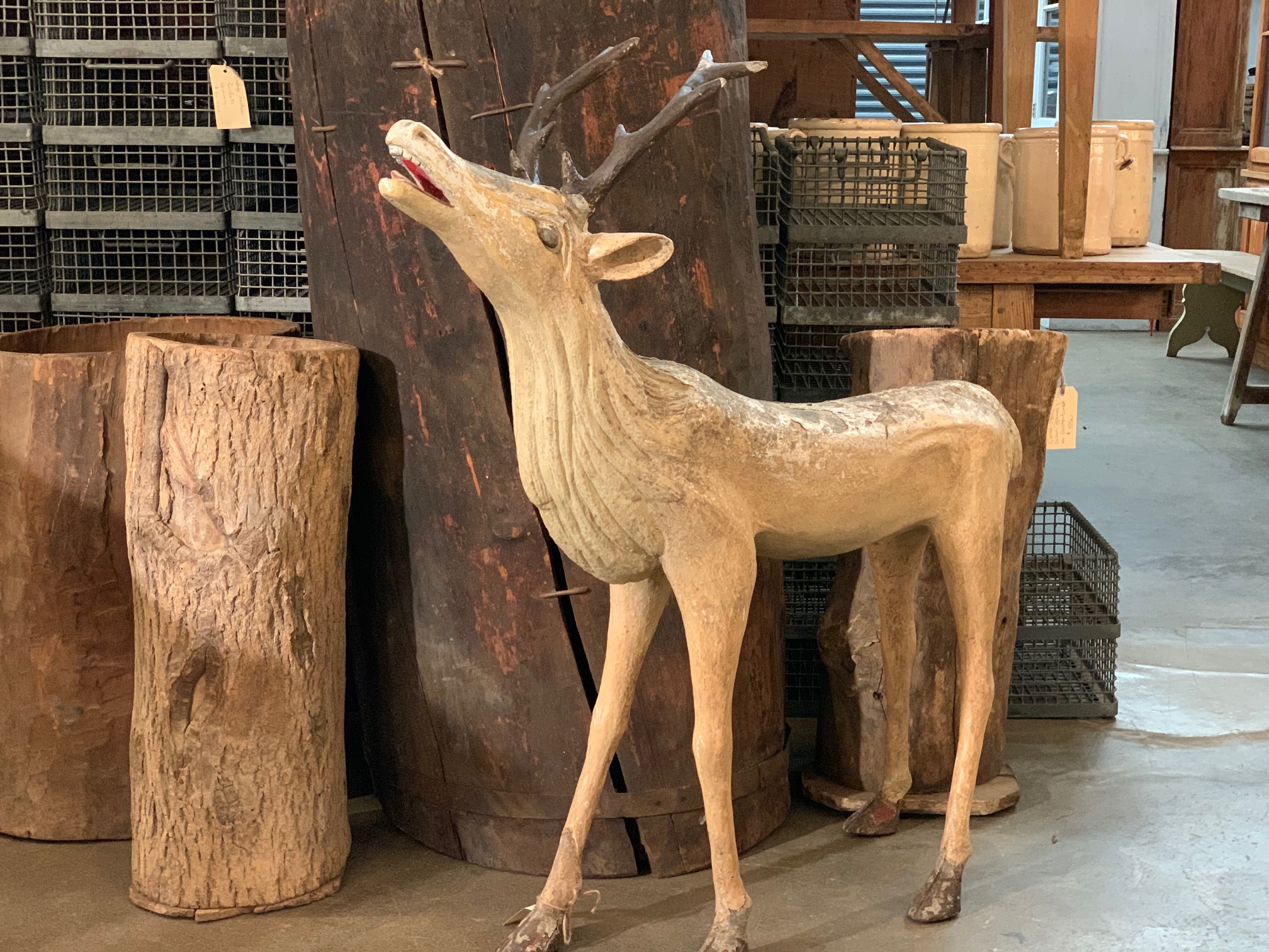 Concrete Deer in Sold Vitrine