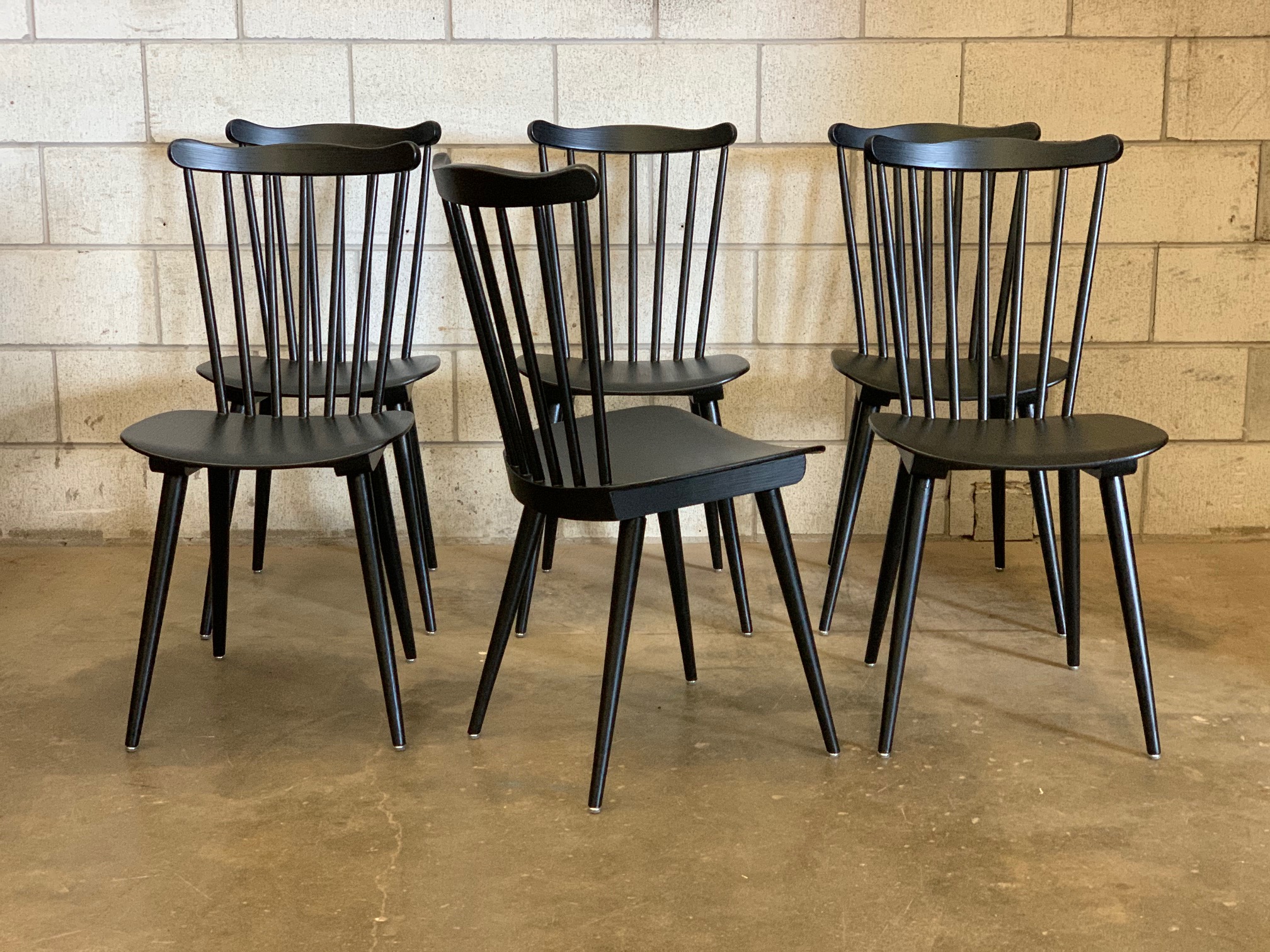 Baumann Spindle dining chairs black in Sold Vitrine